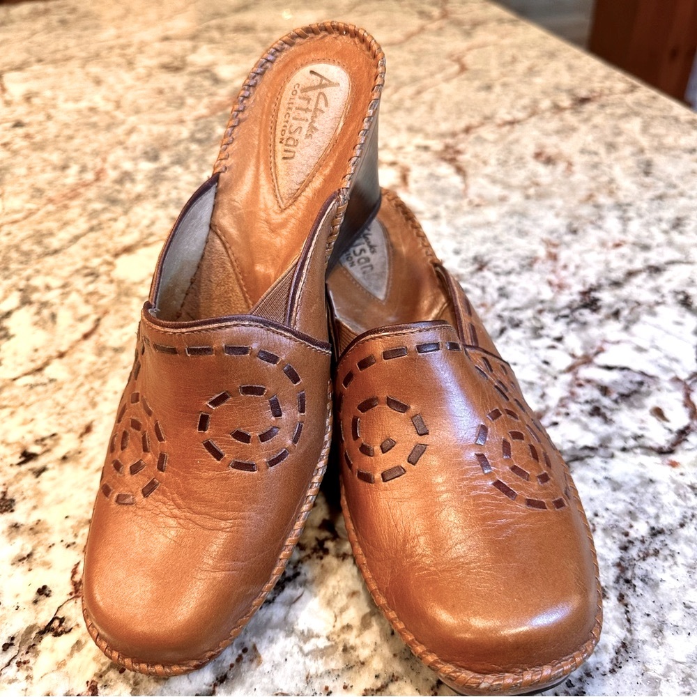 Clarks mule leather brown Artisan collection size